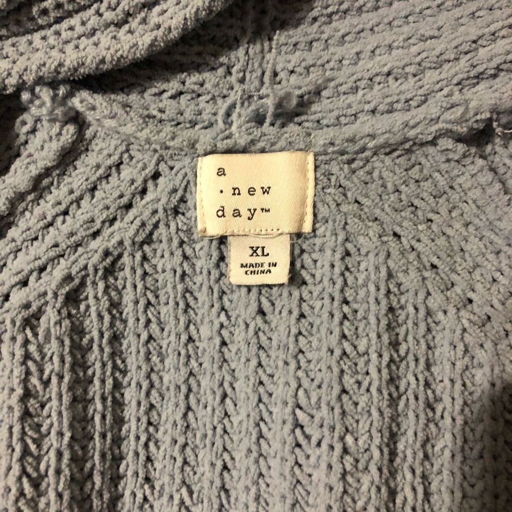 A New Day Target Brand Fluffy Knit Blue Cardigan